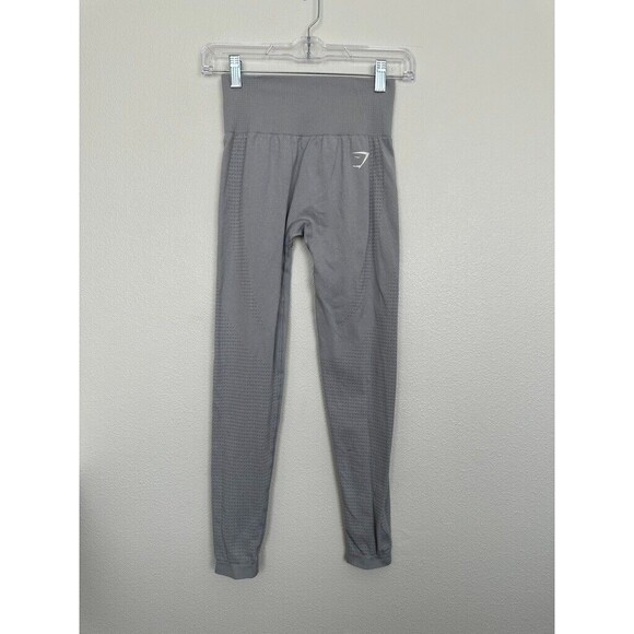 Gymshark Vital Seamless 2.0 Leggings Light Marl Gray Athleisure Stretch Sz Small - Picture 1 of 8